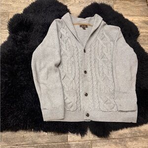 Old money Men's Shawl-Collar Cardigan  Cable Knit Cardigan X2 Gray
#22